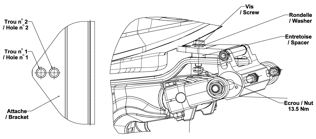 Adapter kit for Honda Motors - Schéma