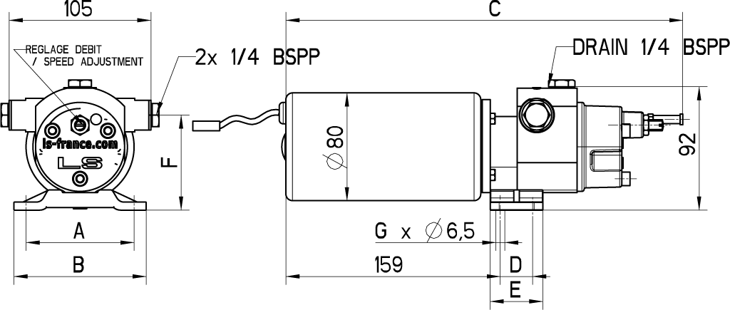 Power-Packs RV1 RV2 RV2-Z RV3 Dimensions Drawing